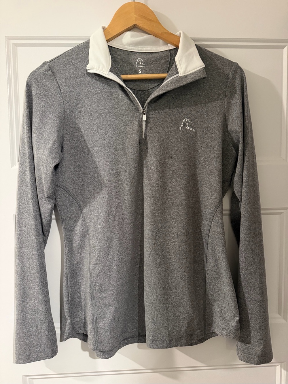 Rhoback Gray Quarter-Zip Performance Pullover